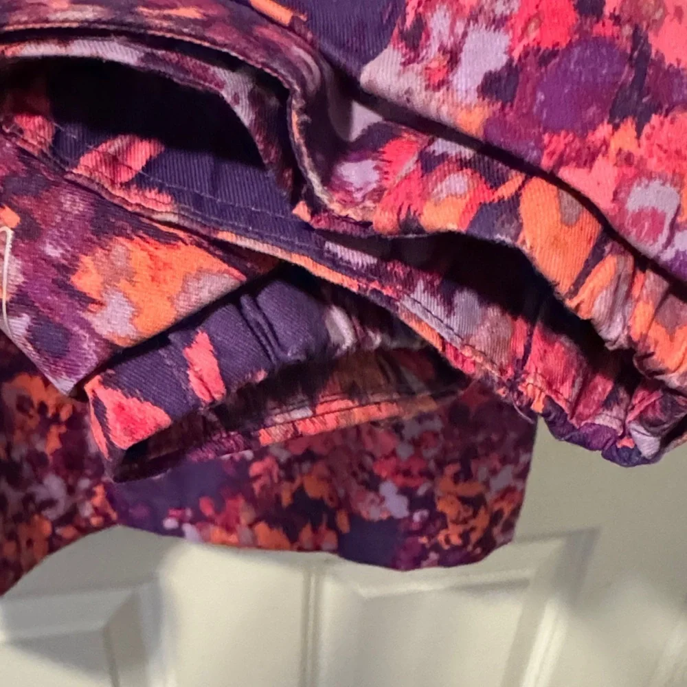 Columbia Kids Purple Floral Waterproof Coat with Pink & Orange Accents - Picture 10 of 14